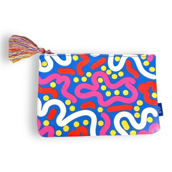 Bright Colored Small Zip Up Tassled Mini Bag - Picture 2 of 3